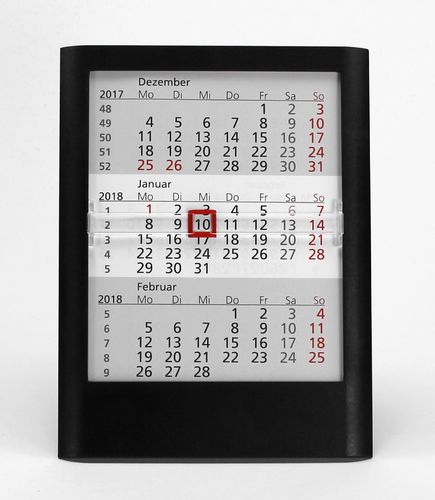 3-Monats-Tischkalender für 2 Jahre (2024 + 2025) - schwarz - TypW1