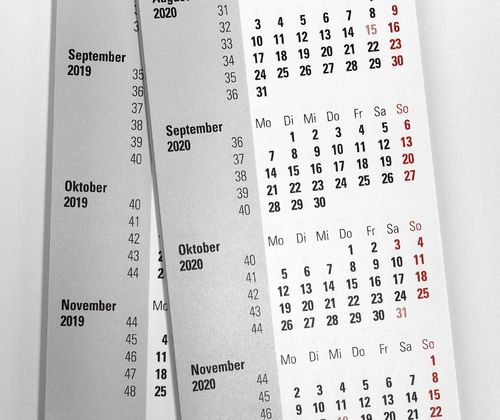 Ersatz-Kalendarium für 2 Jahre (2024 + 2025) für Tischkalender mit Drehmechanik TypD1 und TypD2